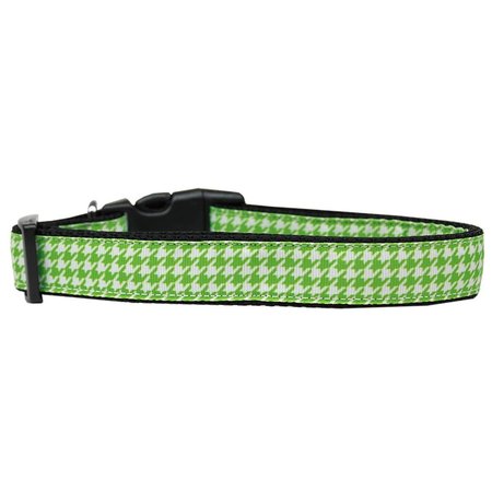 MIRAGE PET PRODUCTS Lime Green Houndstooth Nylon Dog CollarExtra Small 125-248 XS